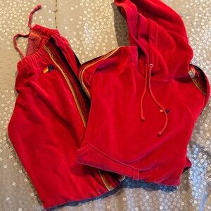 Aviator Nation Red Hoodie and Sweatpants Set